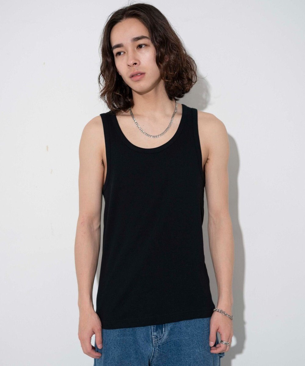WEGO 【綿100%】リブタンクトップ 