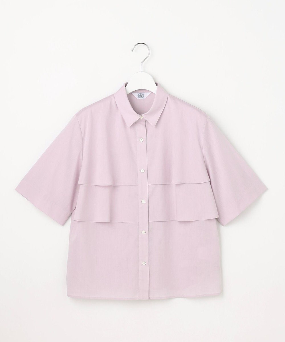 J.PRESS LADIES L 【WEB限定カラーあり・一枚で着映え】ラミーポプリン ティアード シャツ 