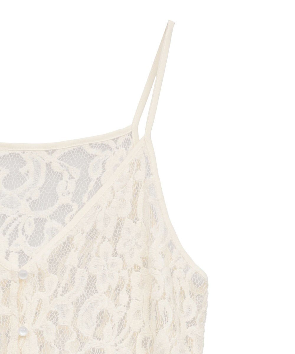 earth music&ecology 起毛レースレイヤードキャミワンピース 