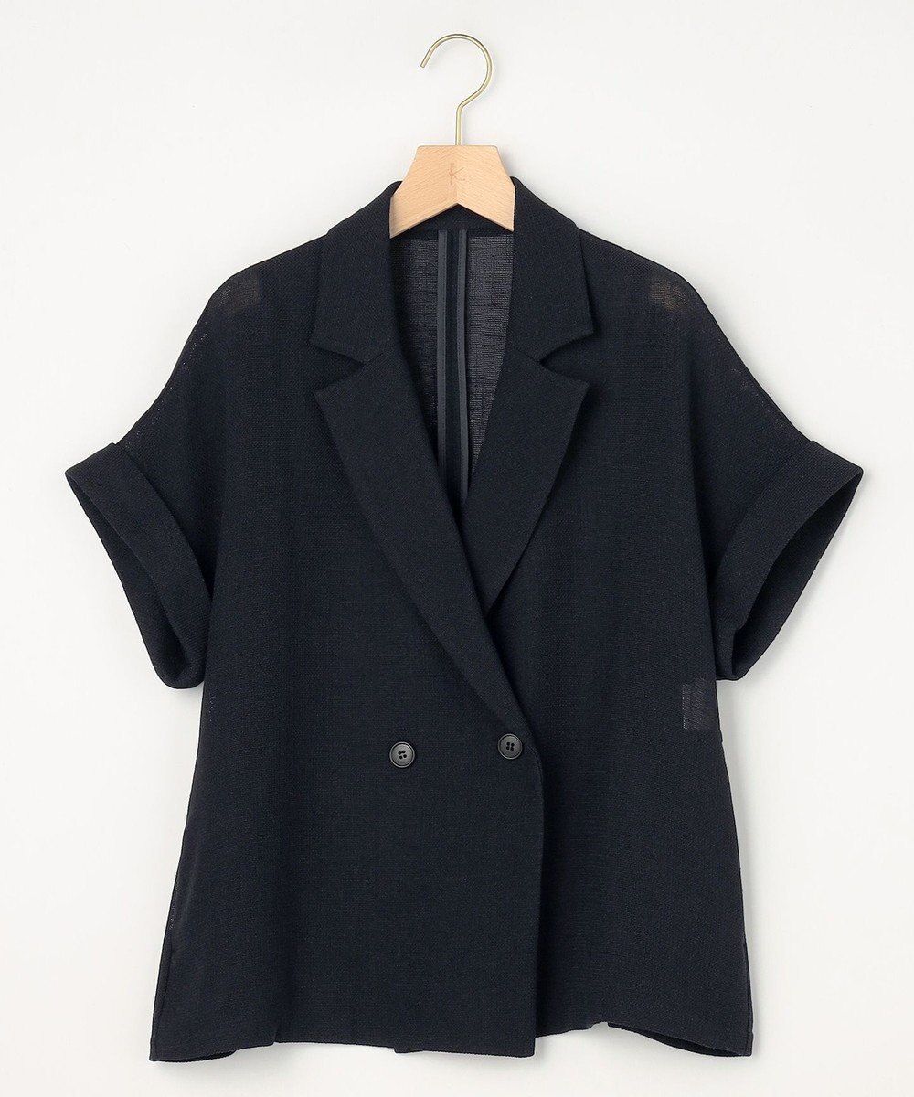 組曲 S 【先行予約】【WEB限定】メランジレノクロス バックペプラムジャケット 