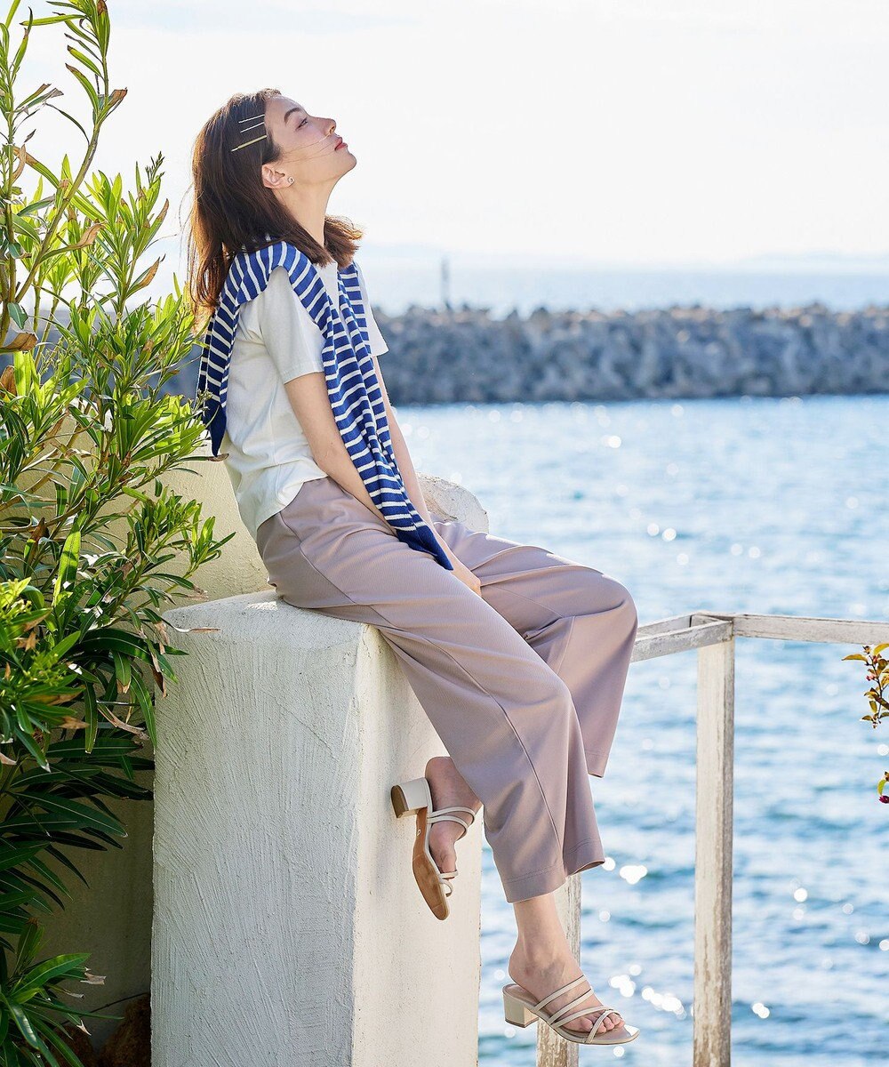 Tiaclasse 肩掛けボーダーフェイクカーデ 