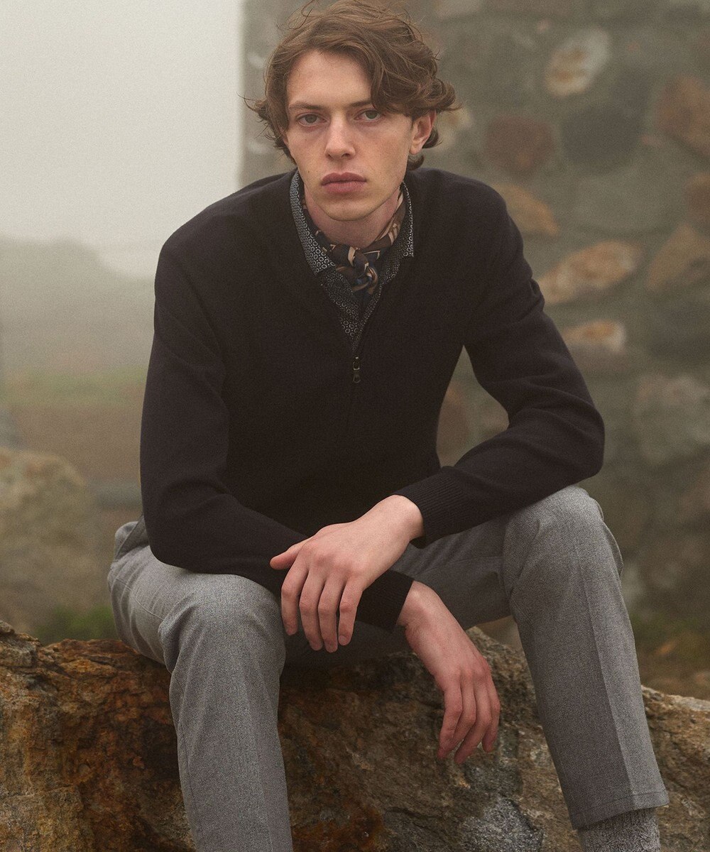 JOSEPH ABBOUD 【エコ素材】 ヘキサゴンジオメトリックパターン シャツ 