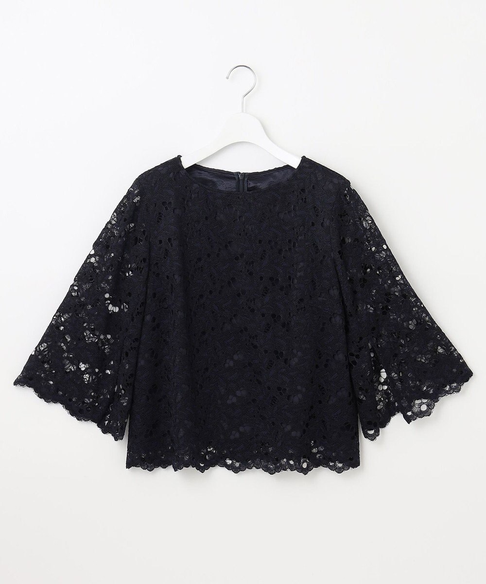 自由区 【セットアップ対応・洗える・XSサイズあり】レースコンビ ブラウス 