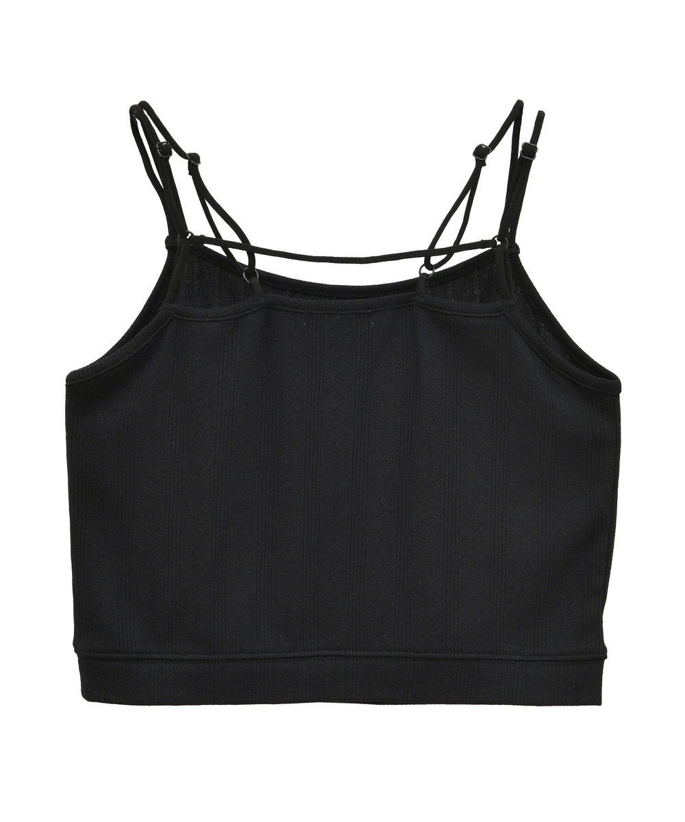 earth music&ecology ダブルストラップパターンメッシュキャミソール 