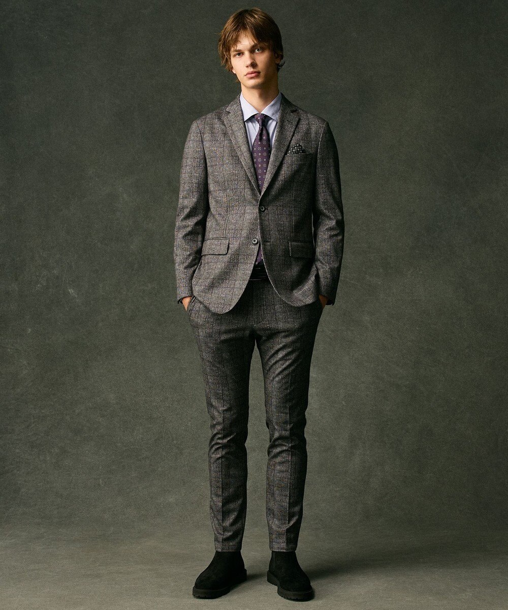 JOSEPH ABBOUD 【ストレッチ/ウエストも伸びる】ウールライクフランネルジャージーパンツ 