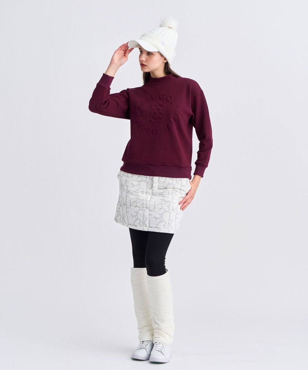 23区GOLF 【WOMEN】エンボスロゴダンボールモックネック 