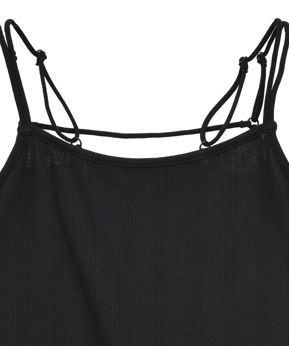 earth music&ecology ダブルストラップパターンメッシュキャミソール 