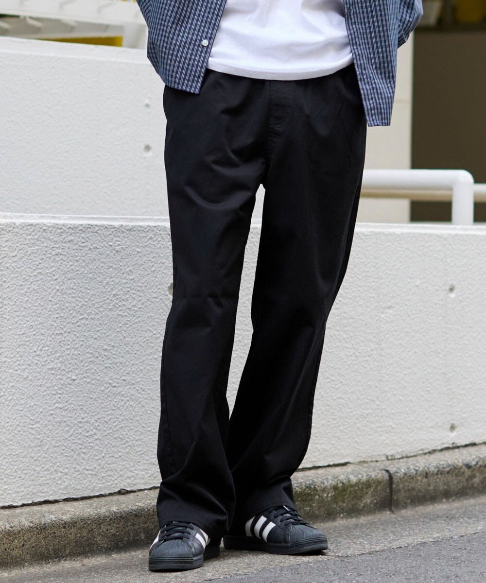 WEGO 【ユニセックス着用ITEM/XSSMLサイズ展開/ウエストゴム】ユルフィットコットンイージーパンツ 