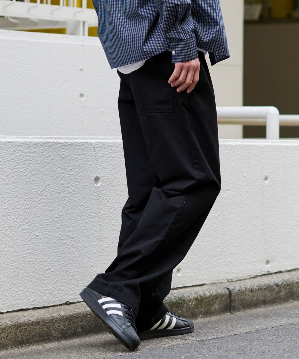 WEGO 【ユニセックス着用ITEM/XSSMLサイズ展開/ウエストゴム】ユルフィットコットンイージーパンツ 