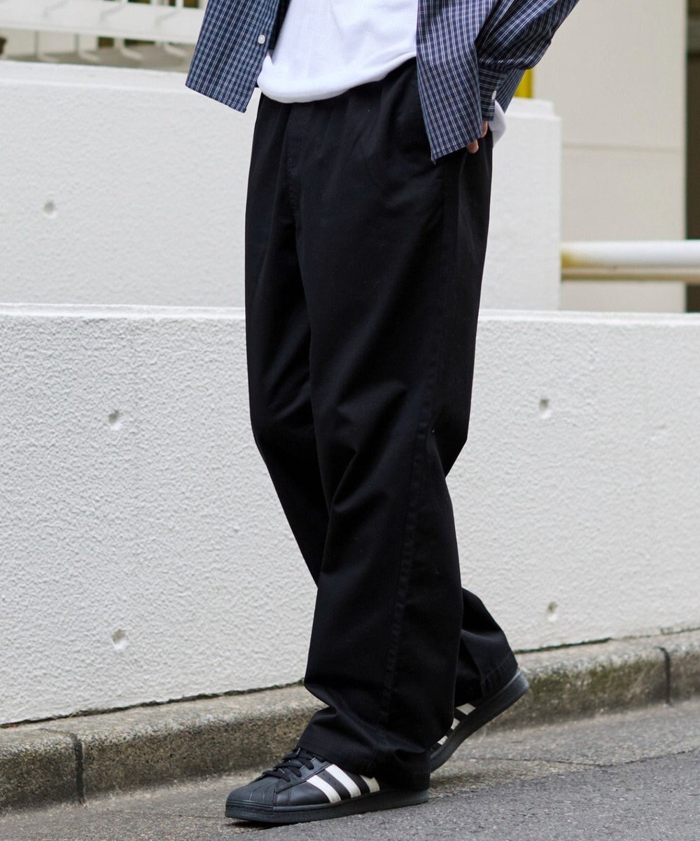 WEGO 【ユニセックス着用ITEM/XSSMLサイズ展開/ウエストゴム】ユルフィットコットンイージーパンツ 