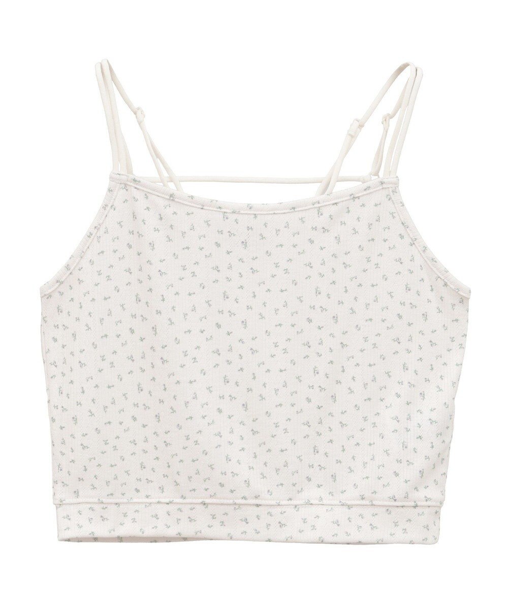 earth music&ecology ダブルストラップパターンメッシュキャミソール 