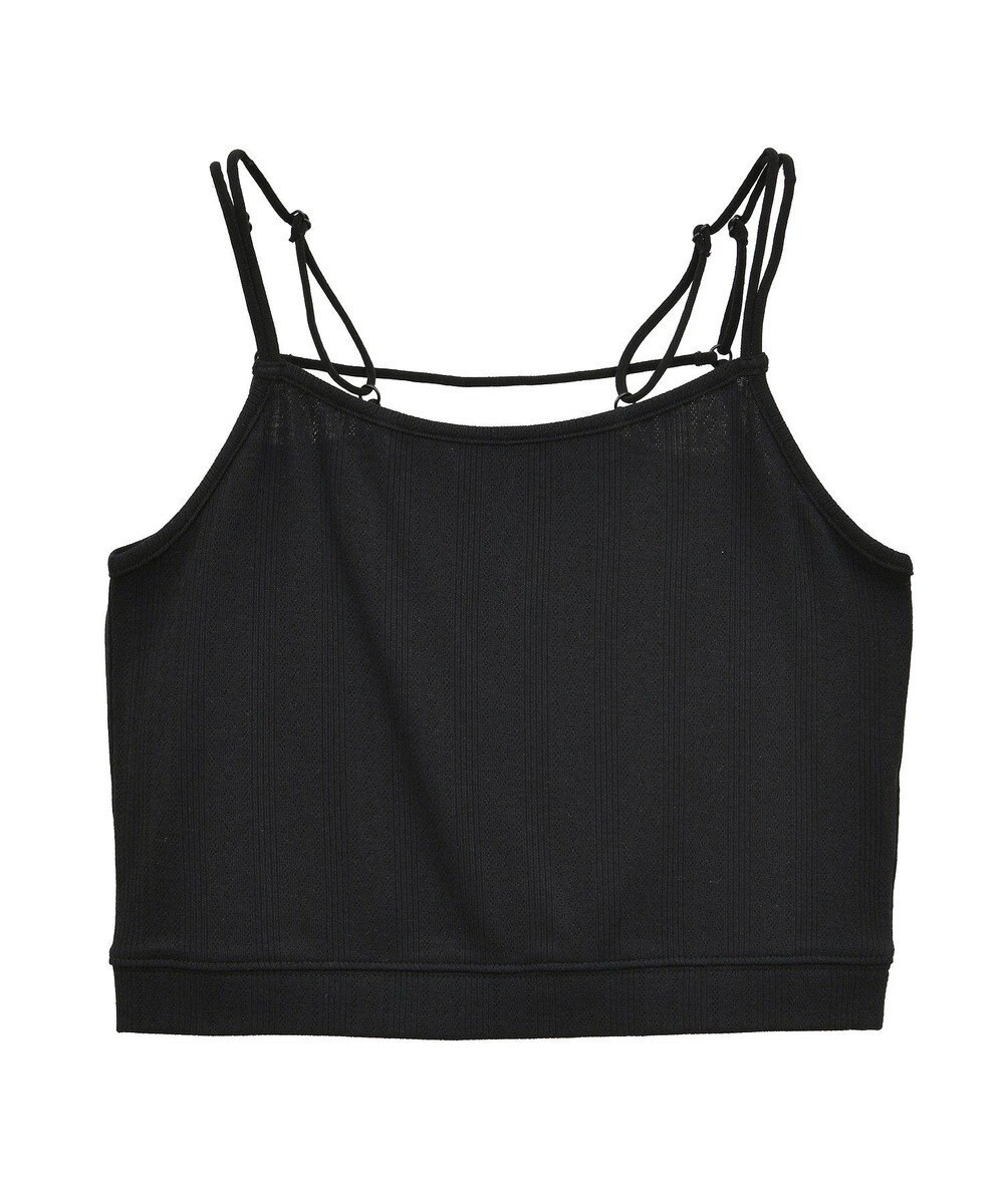 earth music&ecology ダブルストラップパターンメッシュキャミソール 