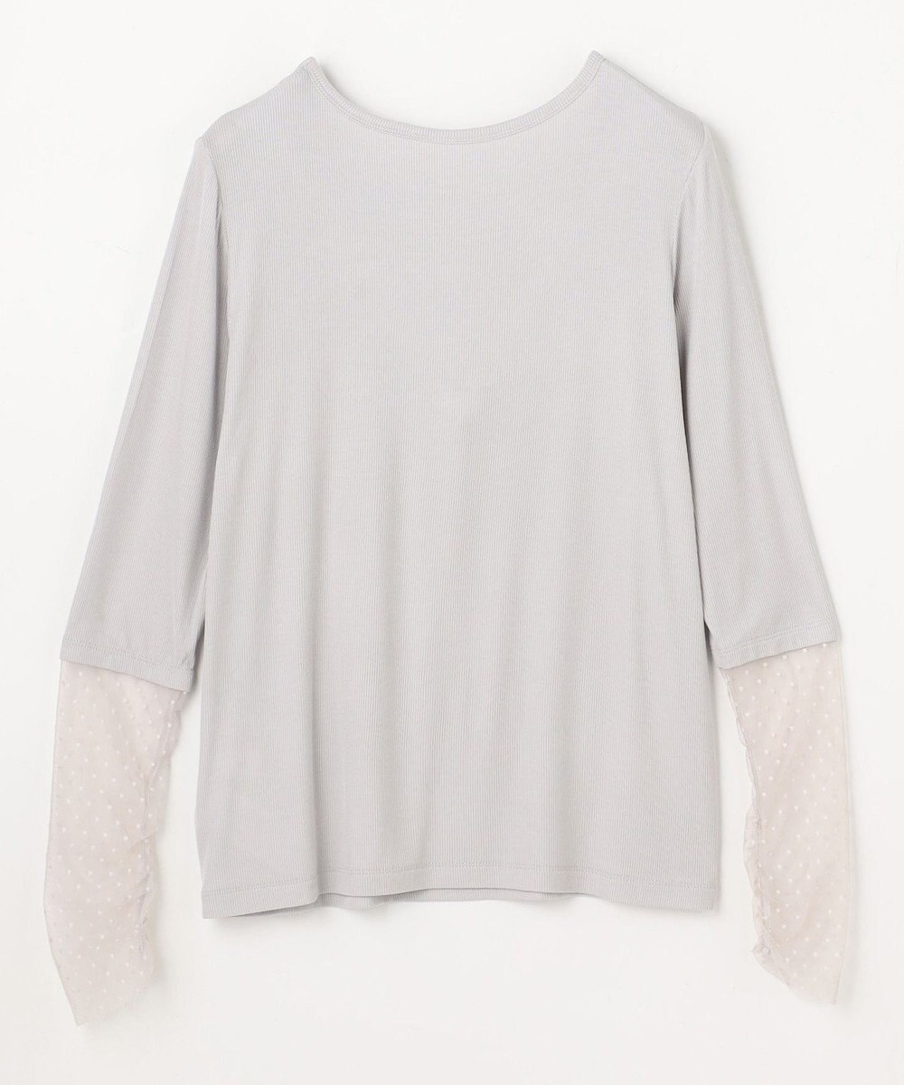 ANY 袖ドットチュールコンビインナー 