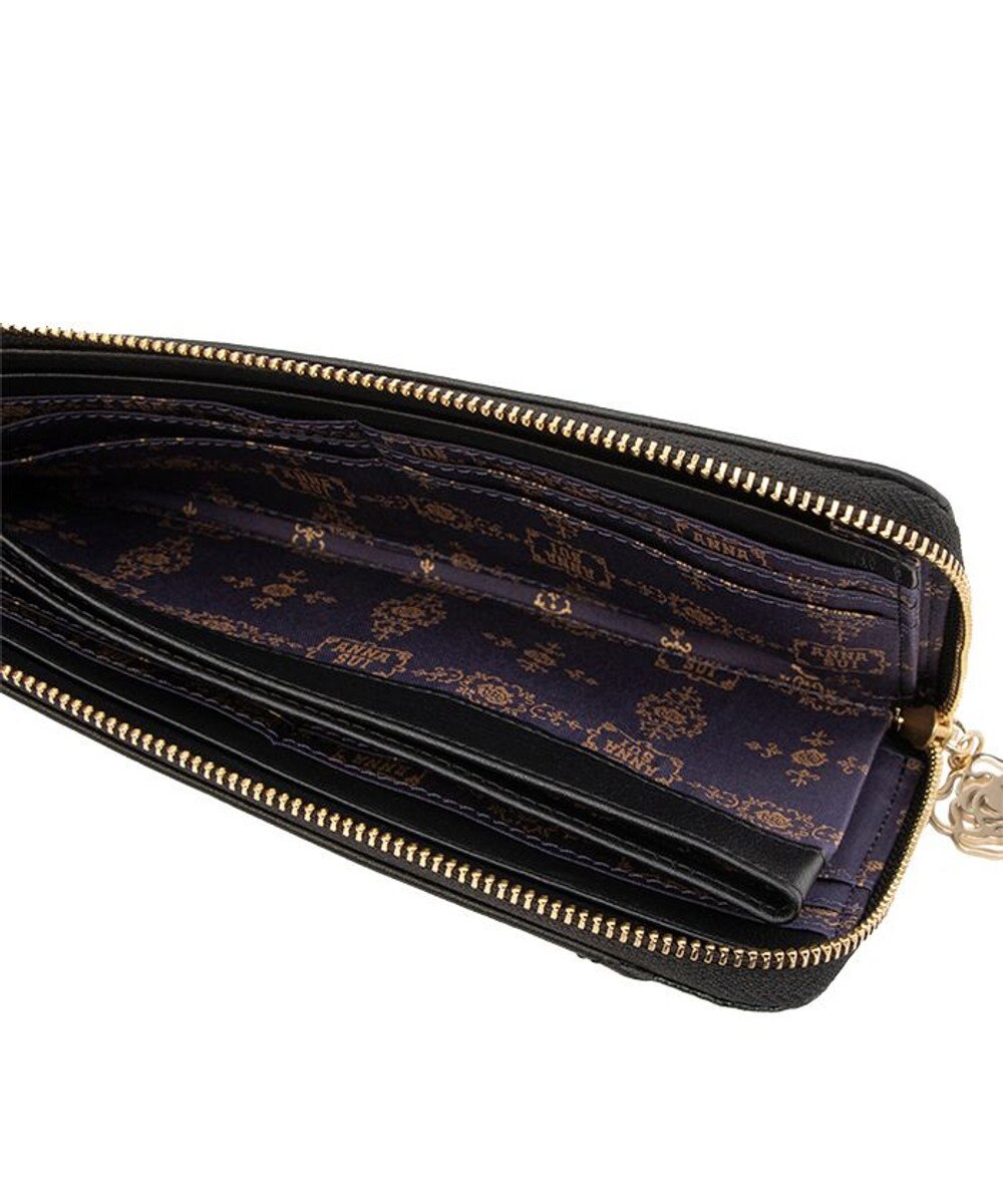 ANNA SUI ウィズスネーク  Lファスナー薄マチ長財布 