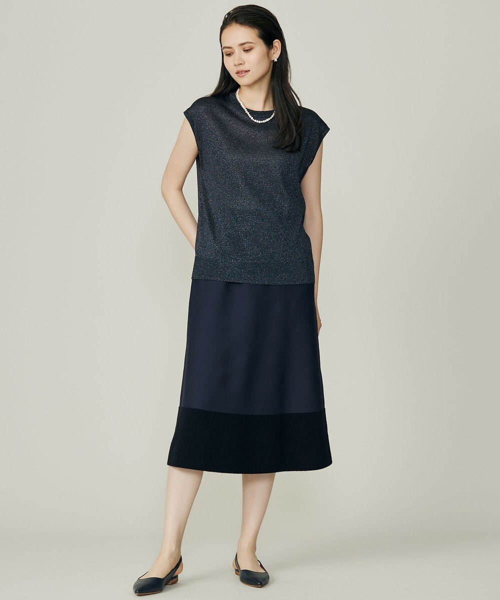 自由区 S 【カタログ掲載】カラーミックスラメスリーブレス ニット 