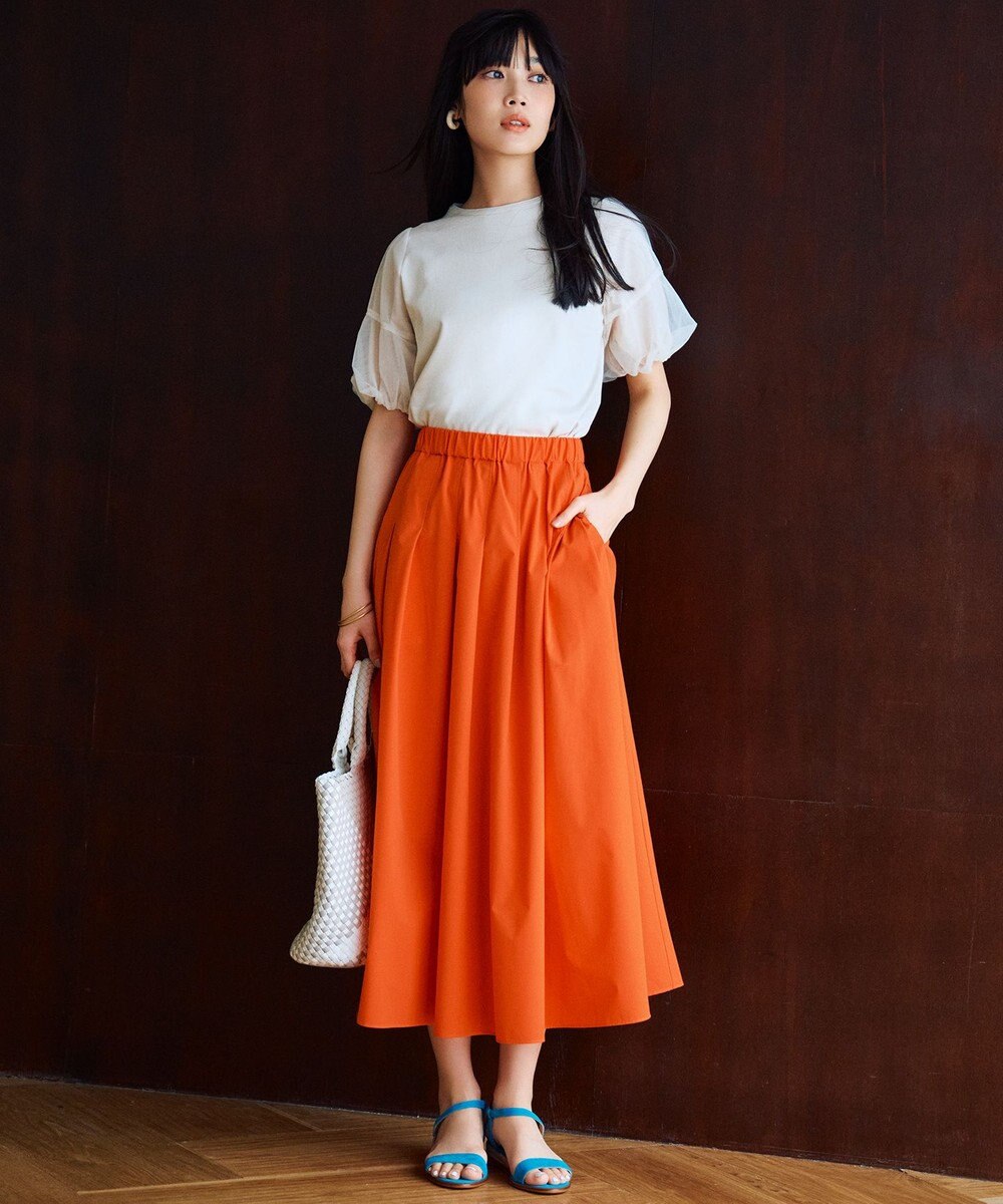 組曲 【人気につき新色追加！】チュールスリーブ カットソー 