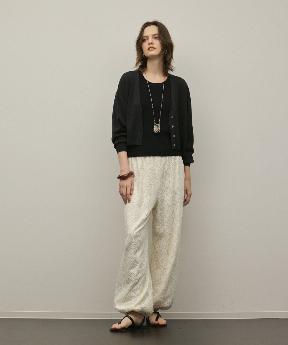 GRACE CONTINENTAL スリーブスリットニットカーディガン 