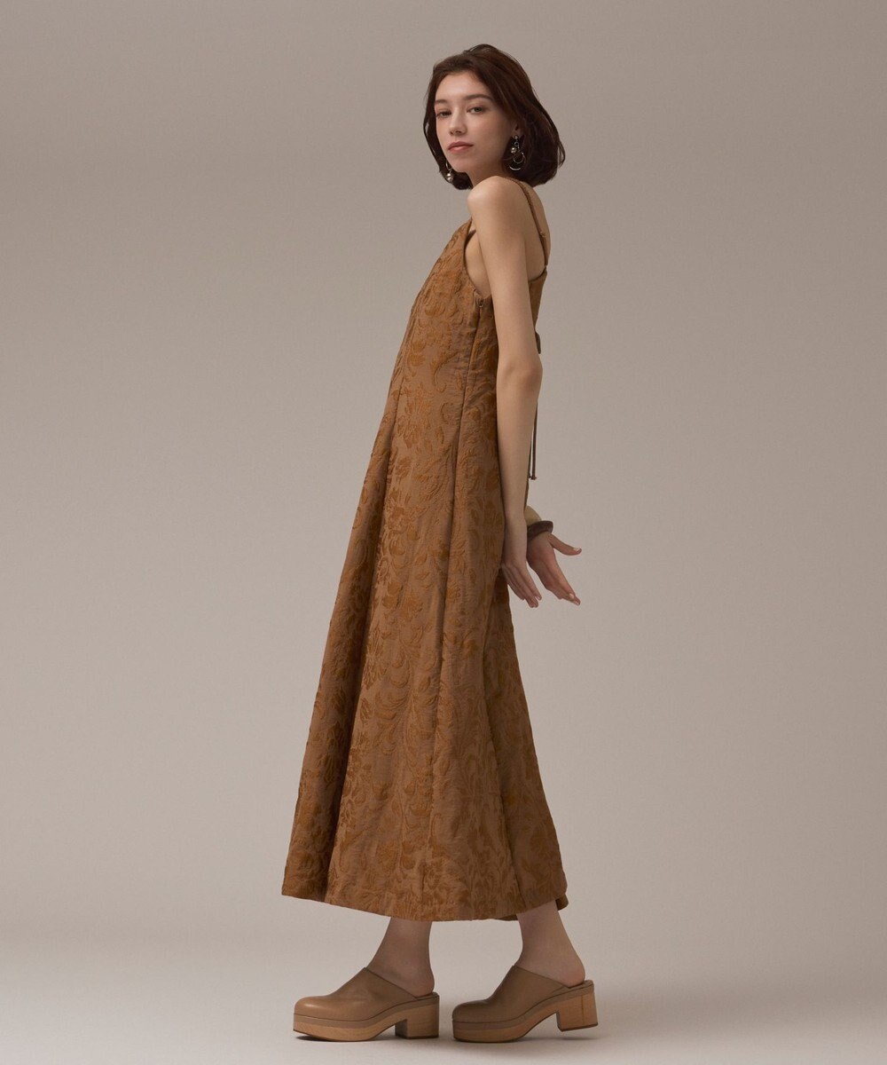 GRACE CONTINENTAL リーフジャガードキャミワンピース 