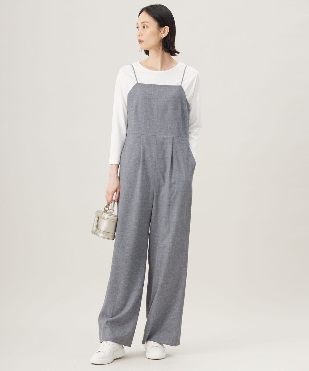 自由区 【洗える】ウォッシャブルウールサキソニー コンビネゾン 