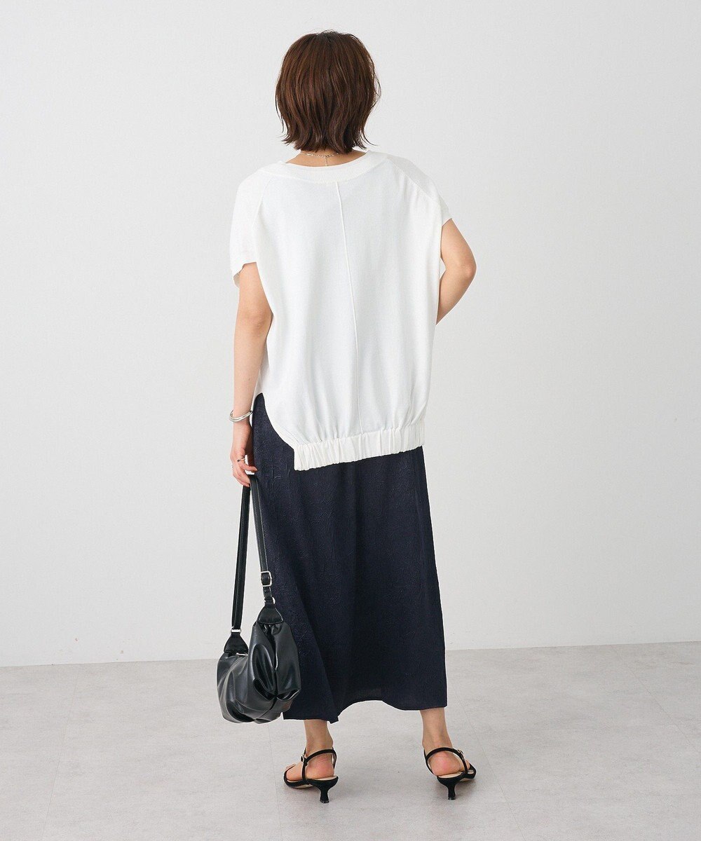 CRAFT STANDARD BOUTIQUE バックギャザーＶネックニットベスト 