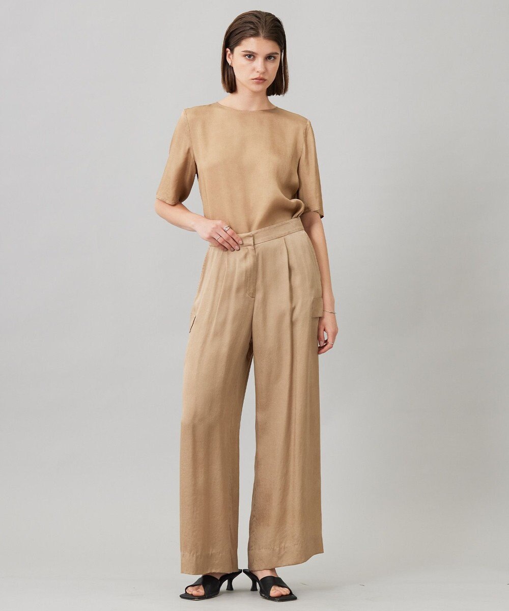 ICB L 【洗える】 キュプラピグメントクロス カーゴパンツ 