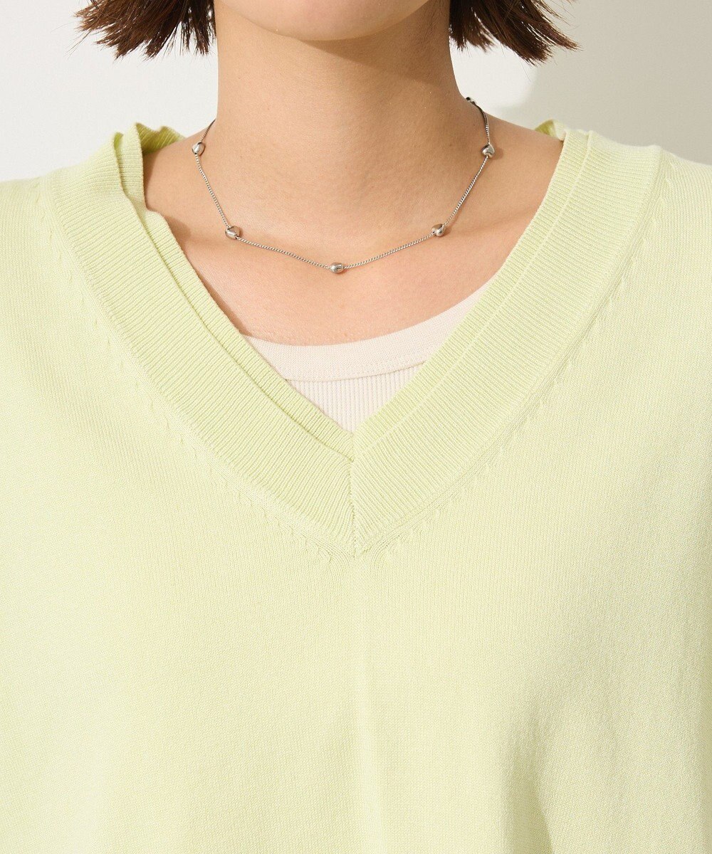 CRAFT STANDARD BOUTIQUE バックギャザーＶネックニットベスト 