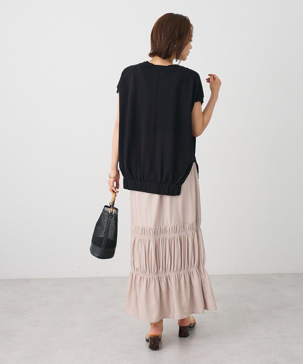 CRAFT STANDARD BOUTIQUE バックギャザーＶネックニットベスト 