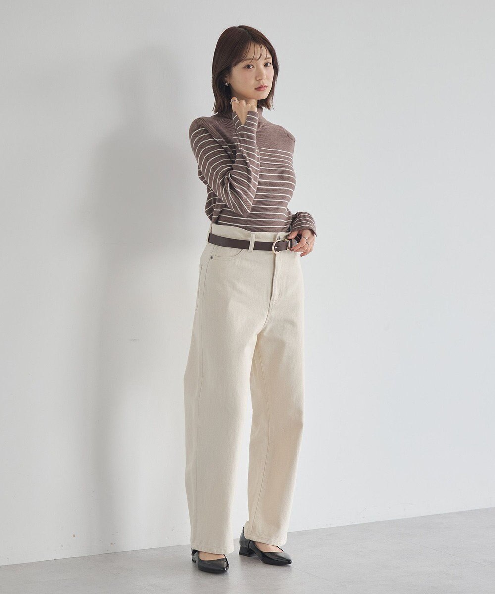 earth music&ecology 【イージーケア】【洗濯機洗い可】レンチング(TM)エコヴェロ(TM)(リブタートル) 