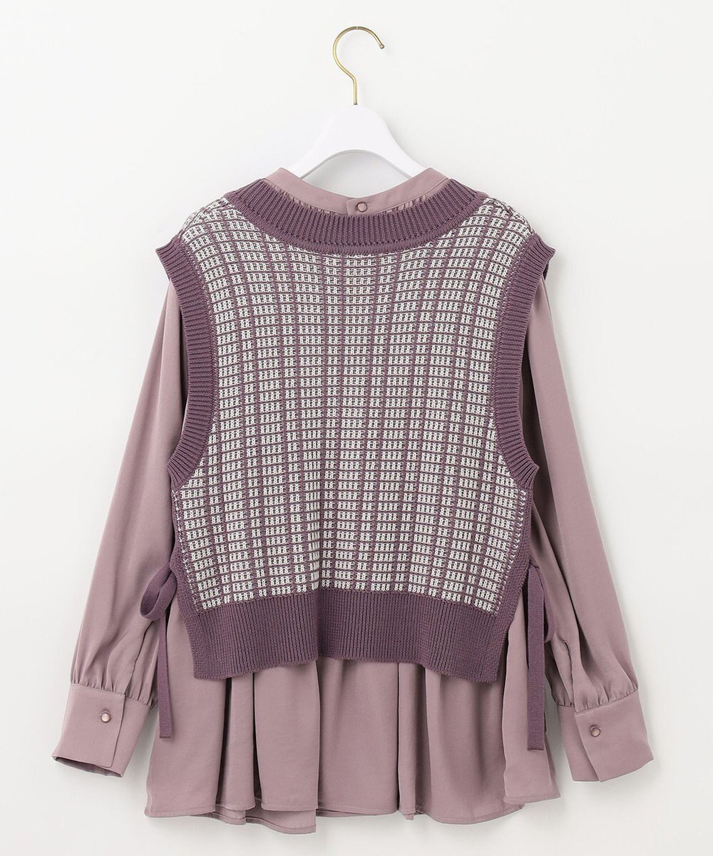 ANY SIS 【2SET】ニットベスト×チュニック ブラウス 