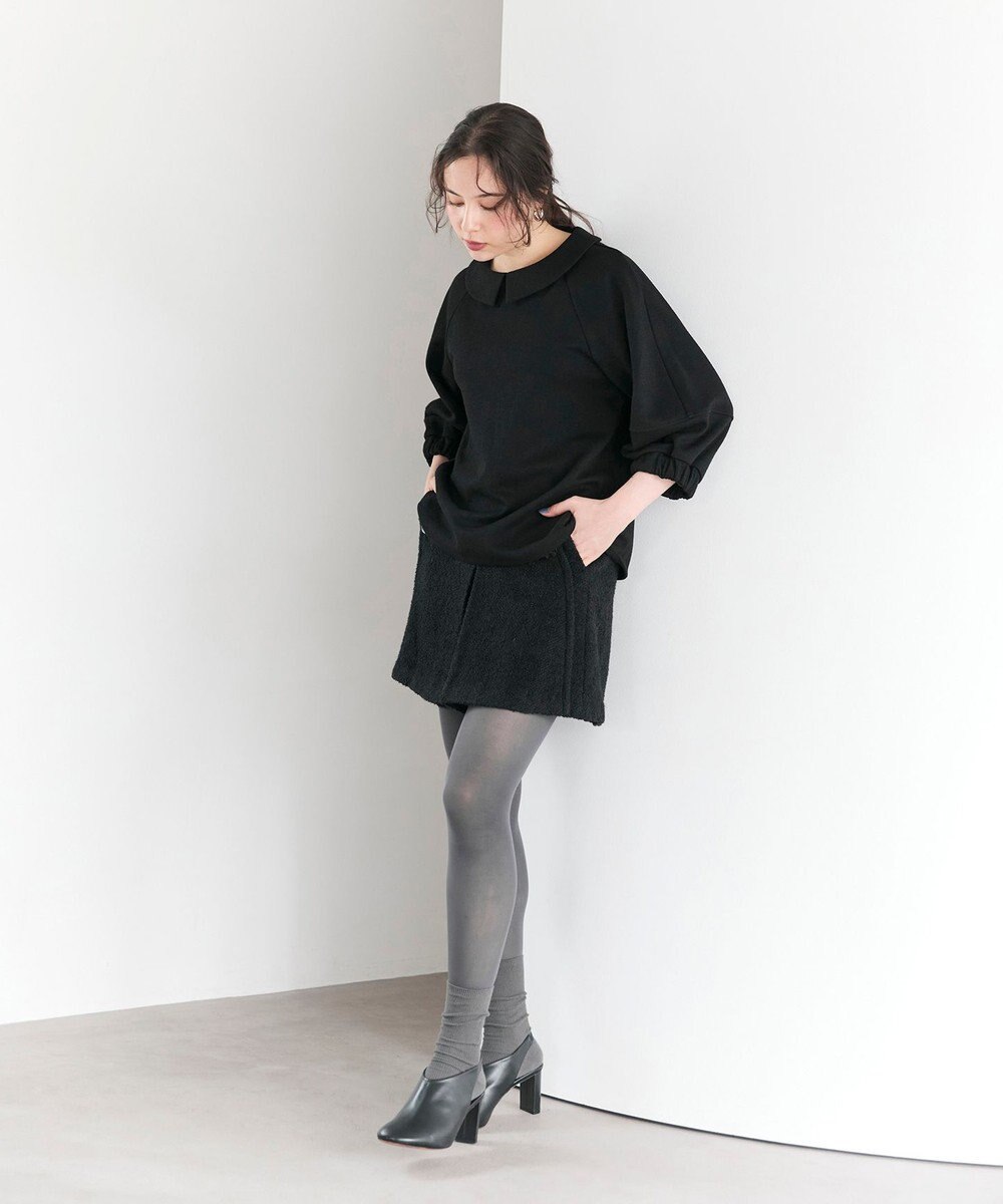 #Newans 【セットアップ可能】裏地キュロットツイードスカート 