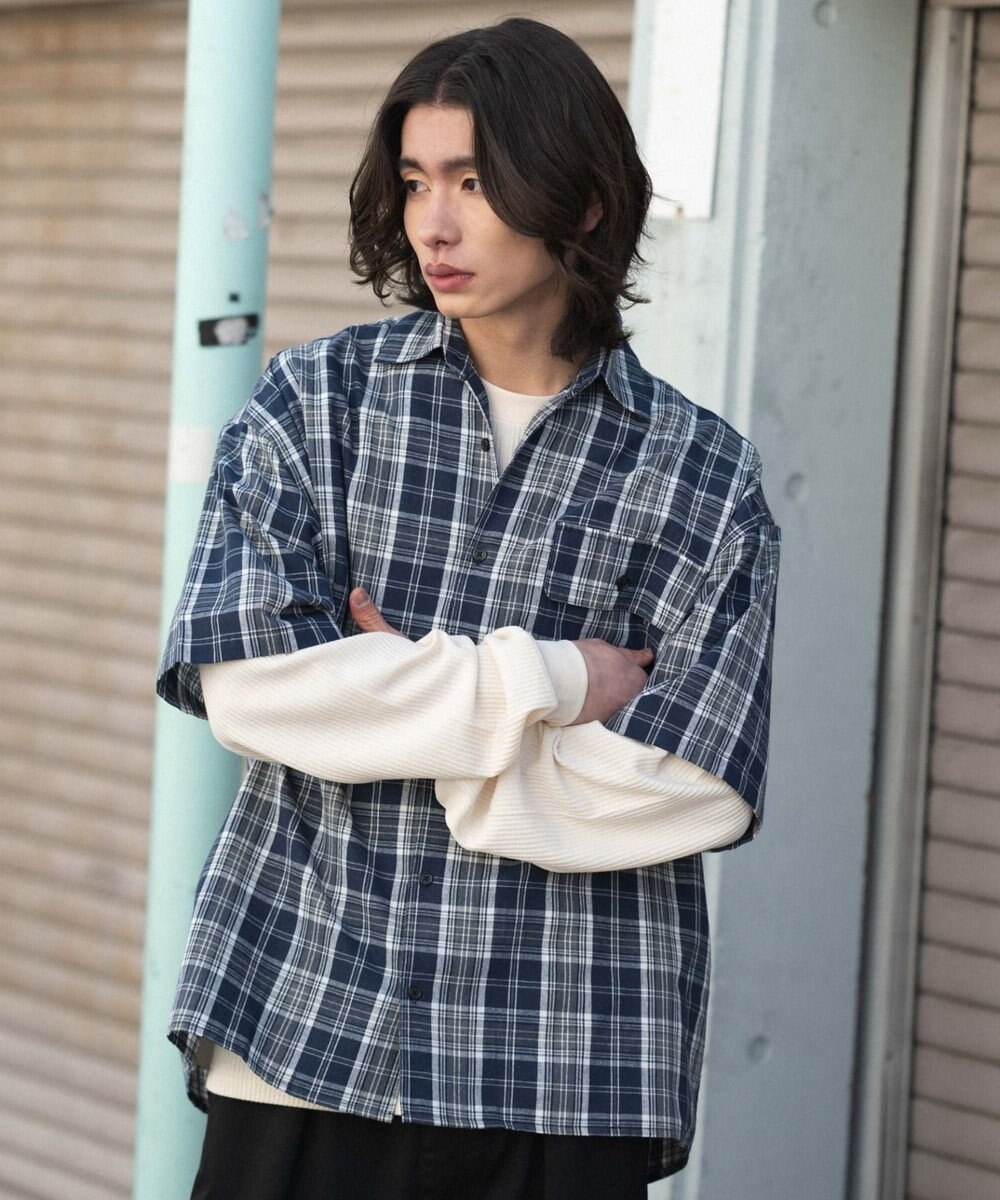 WEGO 【ユニセックス着用ITEM】アンサンブルチェックシャツ（LS） 