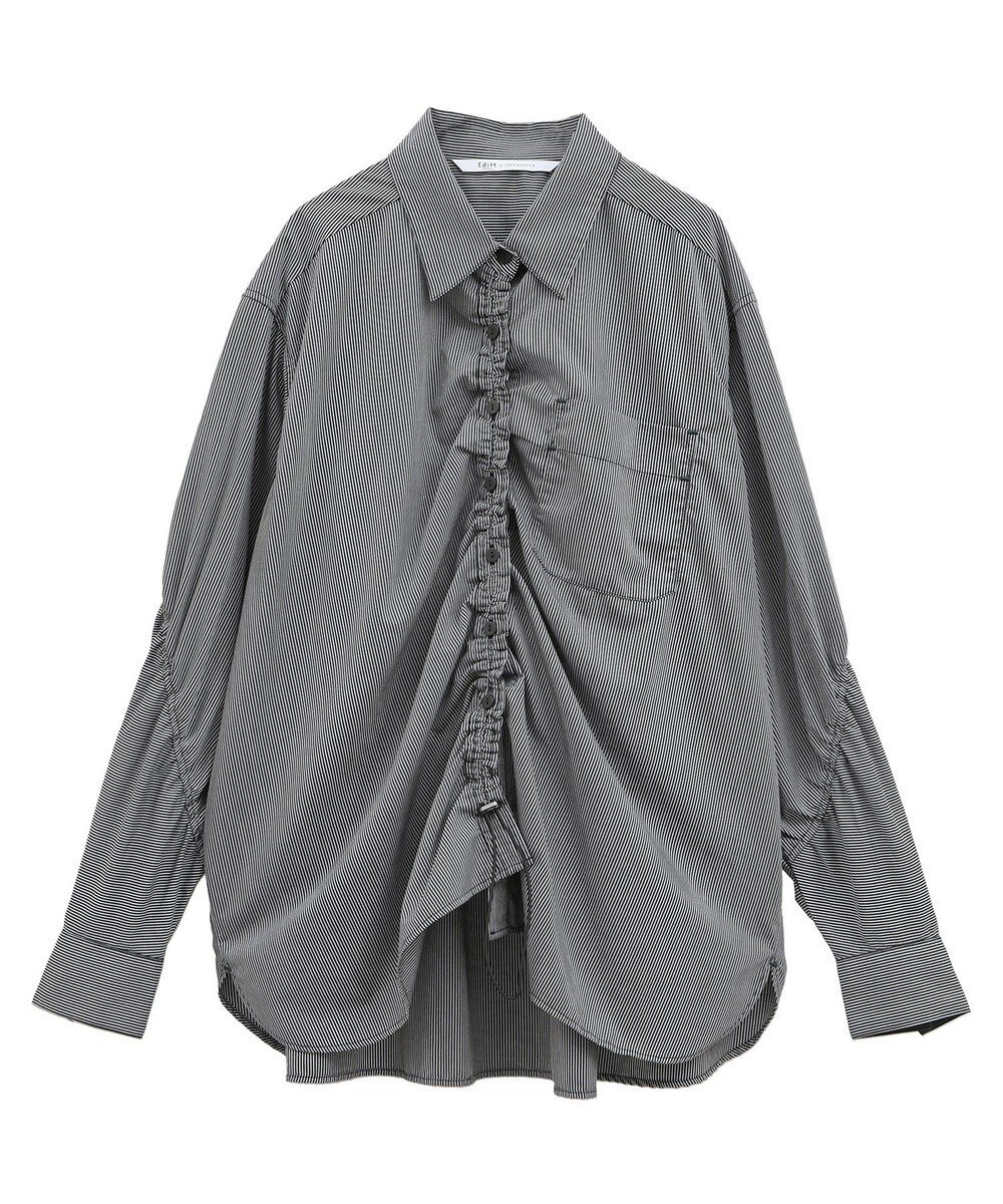 YECCA VECCA ドロストデザインギャザーシャツ 