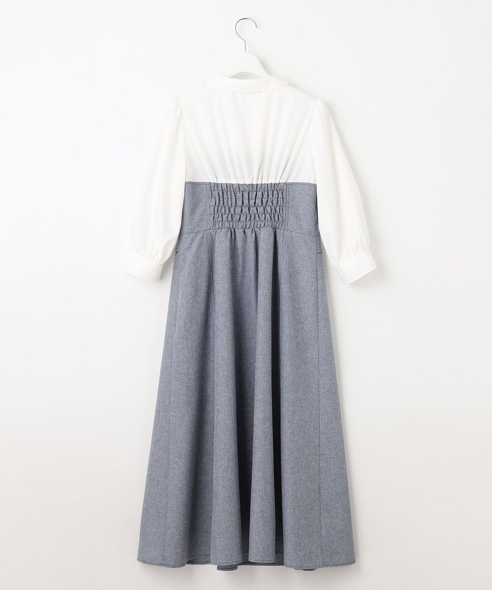 Feroux 【洗える】シャツドッキング ワンピース 