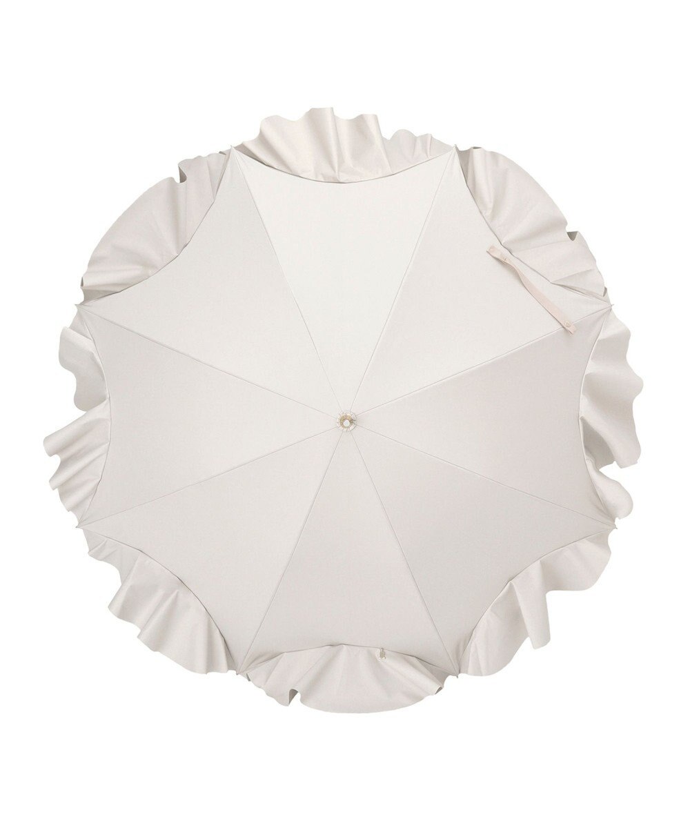 MOONBAT 【雑誌掲載 美人百花6月号】ランバン オン ブルー 晴雨兼用日傘 長傘 フレアフリル＆チャーム 遮光 遮熱 UV 