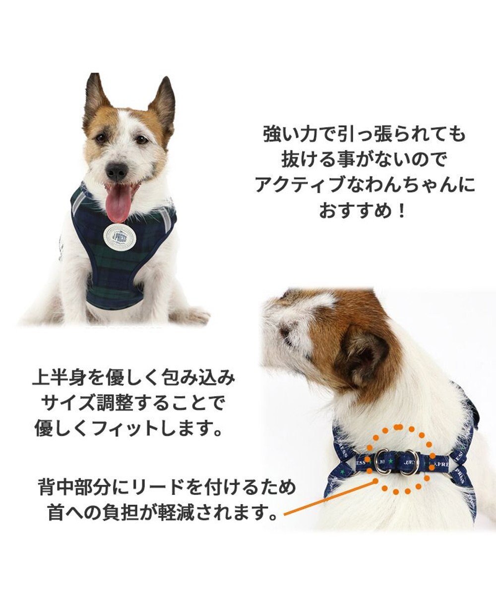 犬 ハーネス リード J Press ハーネス リード ３ｓ ブラックウォッチ 小型犬 おさんぽ おでかけ お出掛け おしゃれ オシャレ かわいい Pet Paradise ファッション通販 公式通販 オンワード クローゼット