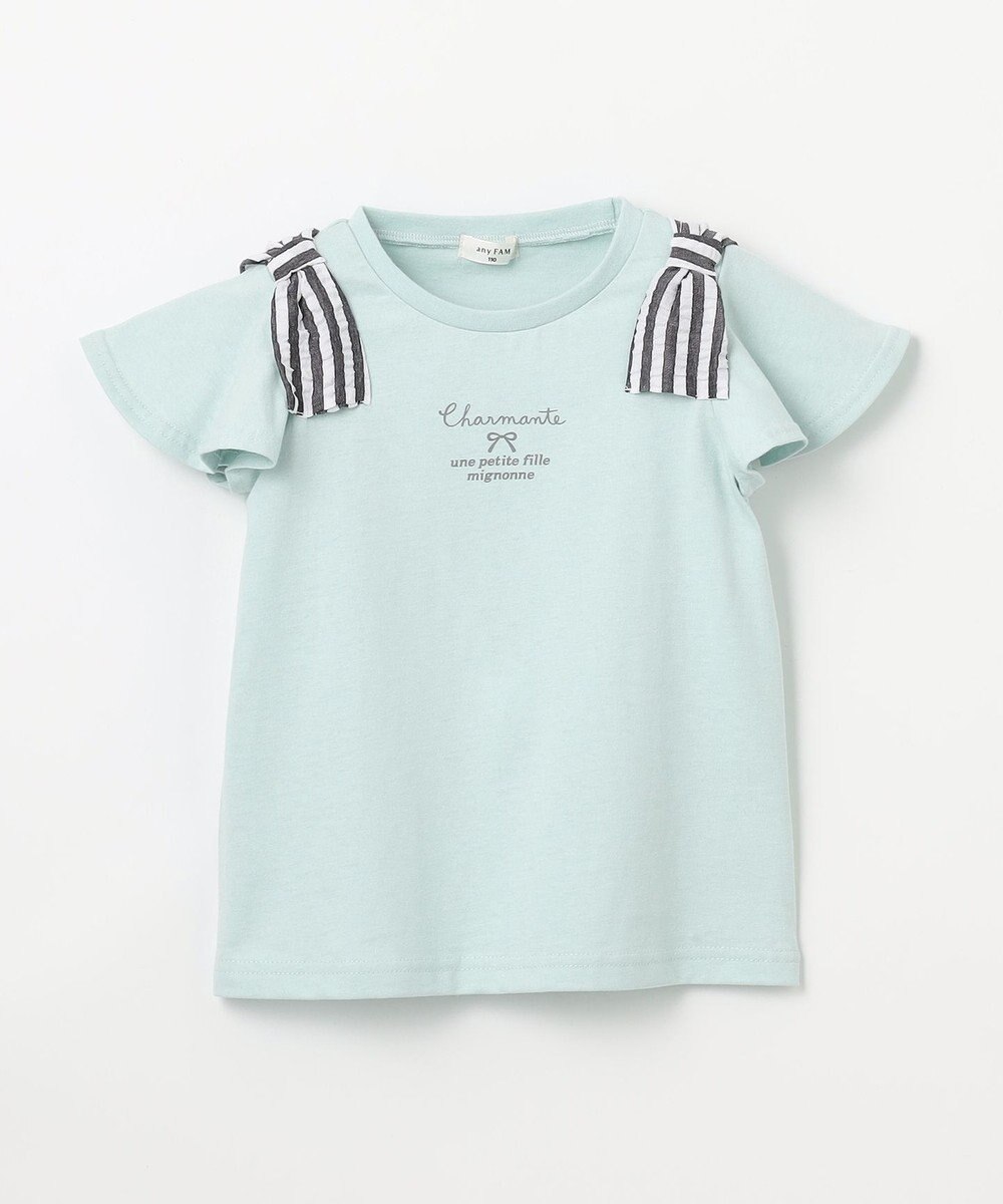 ANY KIDS ひんやりクール 肩リボンTシャツ 