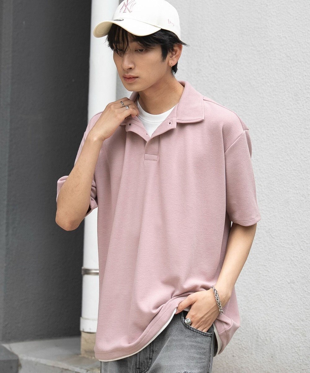 WEGO 【ユニセックス着用ITEM】フェイクレイヤードニットポロシャツ（SS） 