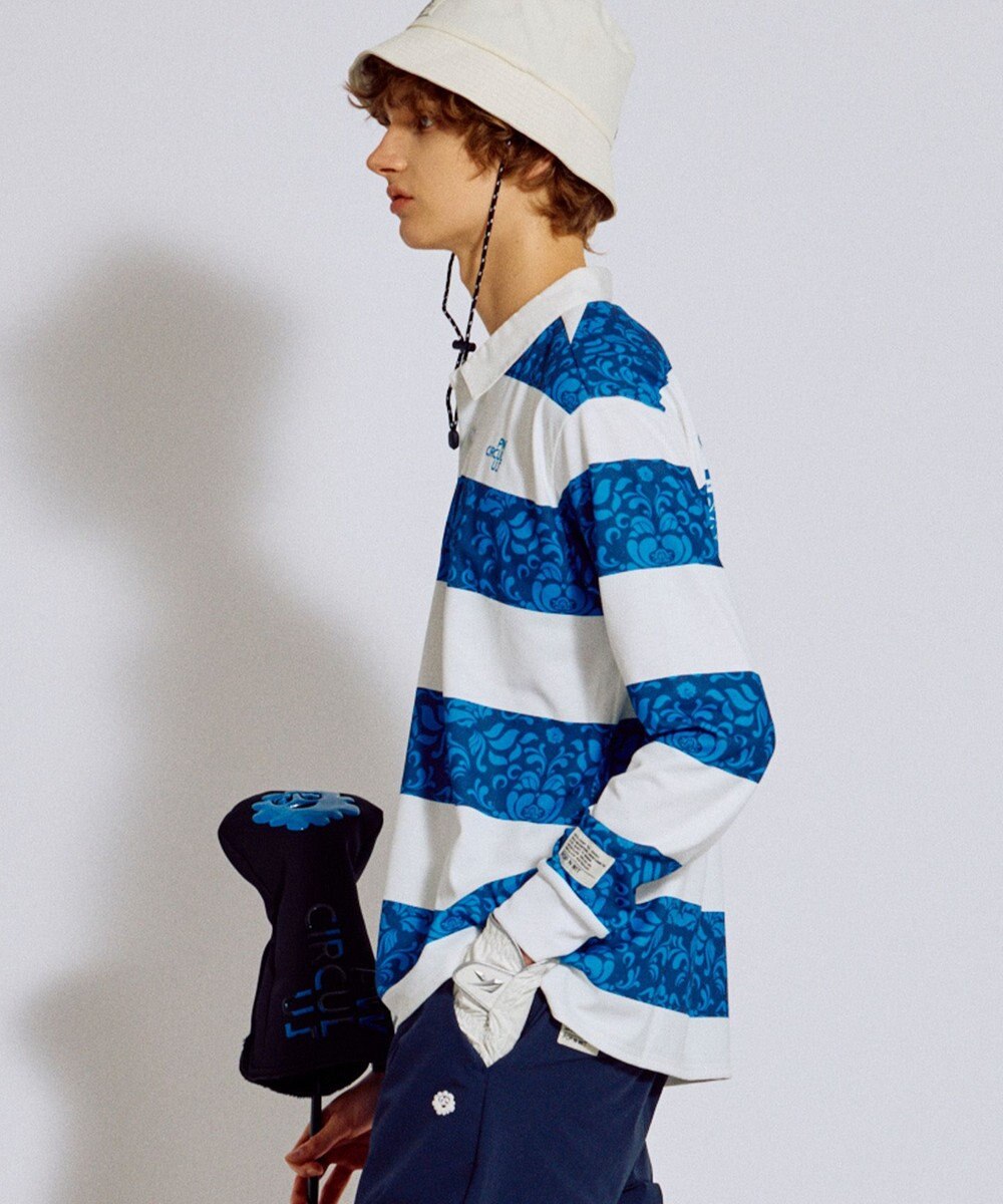 PW CIRCULUS 【吸水速乾 / UVカット / ストレッチ】【MEN】ラガーシャツ ゴルフ 