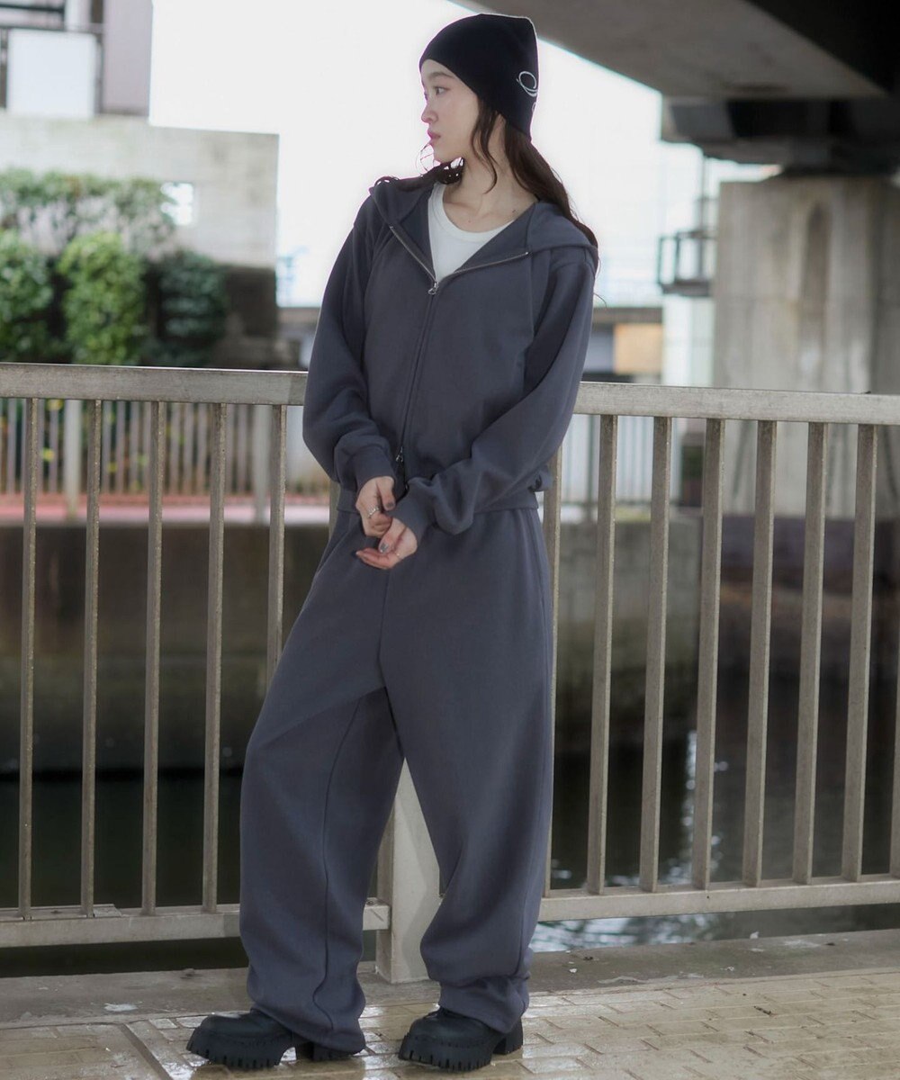 WEGO 【ユニセックス着用ITEM/MLサイズ展開/ウエストゴム】ボンディングスウェットパンツ 