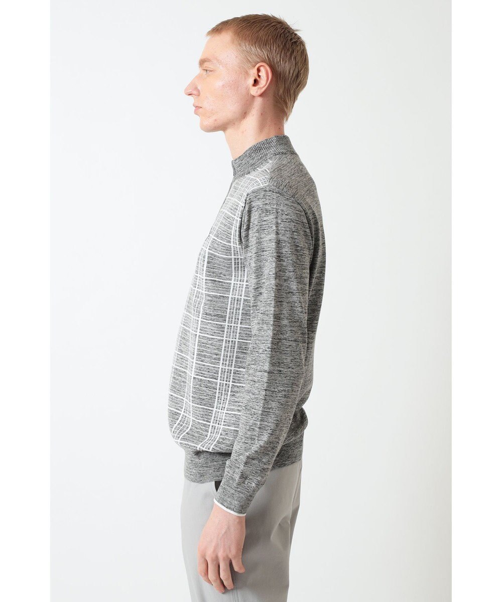 DAKS DAKS GOLF ハーフジップ チェックニット 