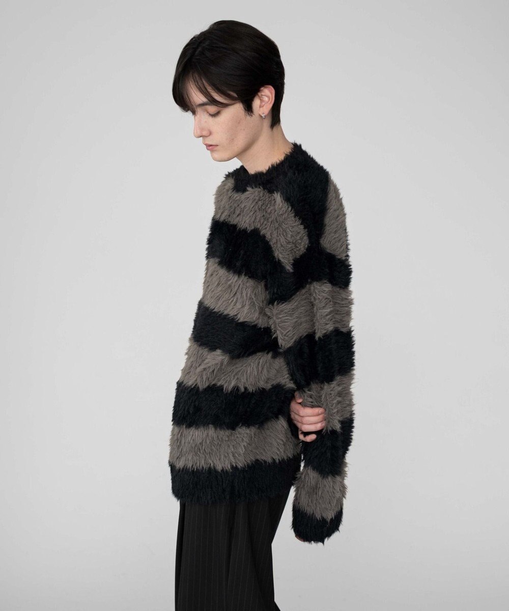 WEGO 【2025秋冬新作/ユニセックス着用ITEM/MLサイズ展開】フェザーニットプルオーバー 