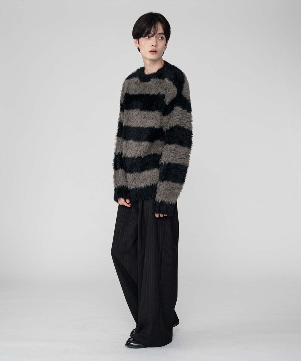 WEGO 【2025秋冬新作/ユニセックス着用ITEM/MLサイズ展開】フェザーニットプルオーバー 