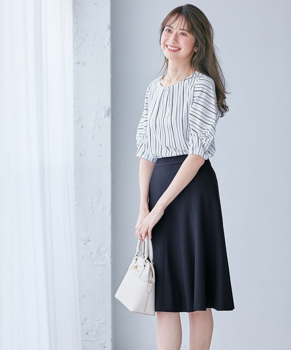 ANY SIS 【WEB・一部店舗限定】リネンライクポリエステル スカート 