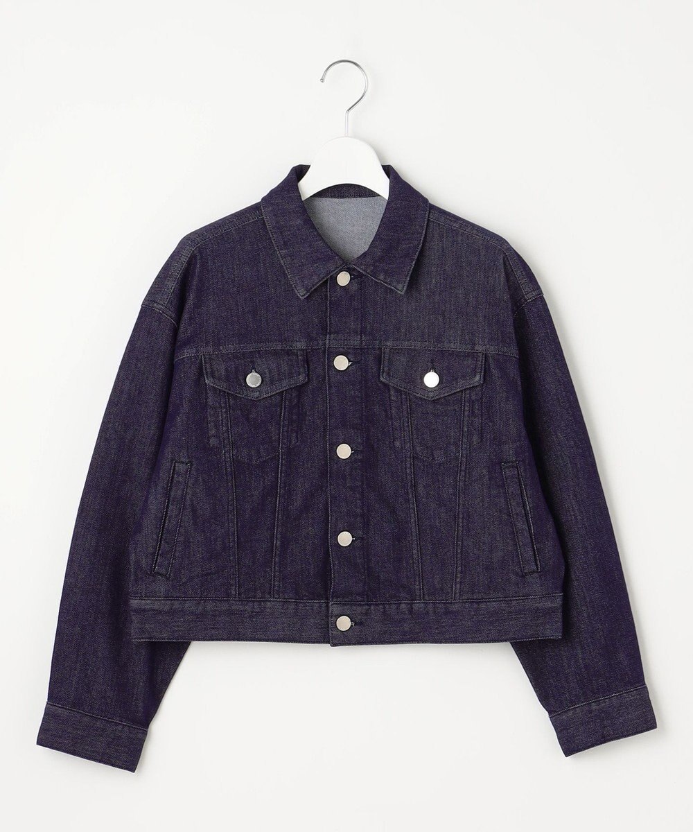 自由区 【洗える】ウスカルデニム襟付き ジャケット 