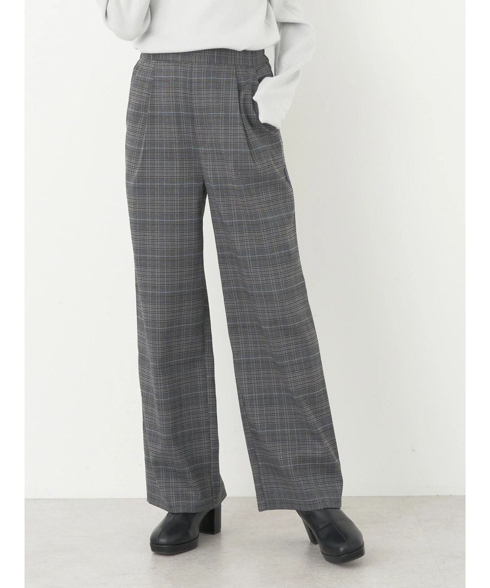 earth music&ecology チェックストレートパンツ 