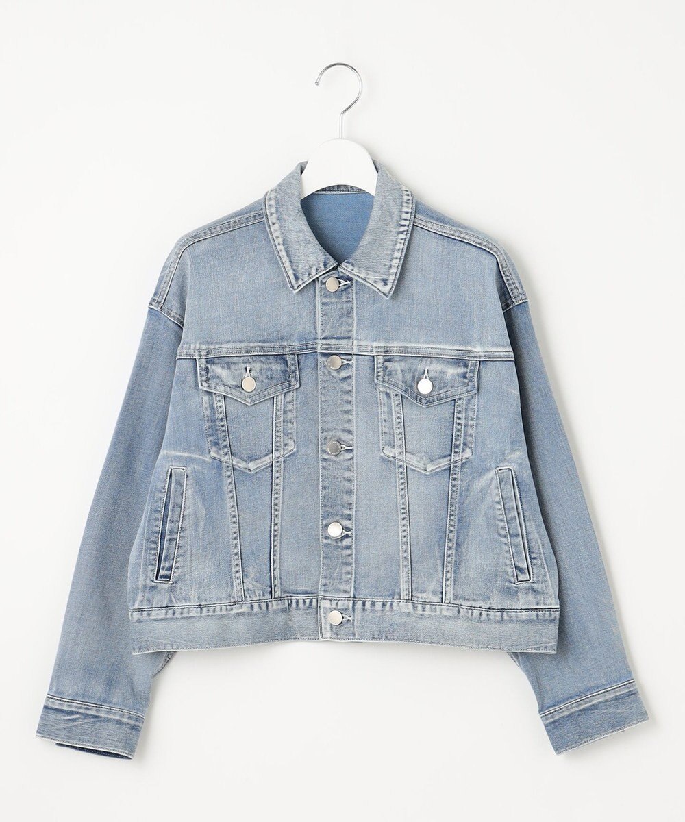 自由区 【洗える】ウスカルデニム襟付き ジャケット 