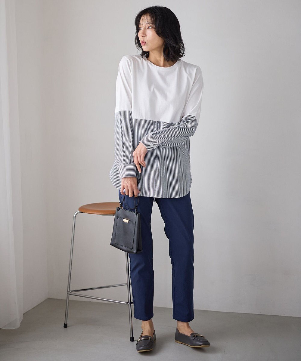 ANY L 【洗濯機可/ウエストゴム/ストレッチ/裏起毛】エブリデイベーシックデイリーパンツ 