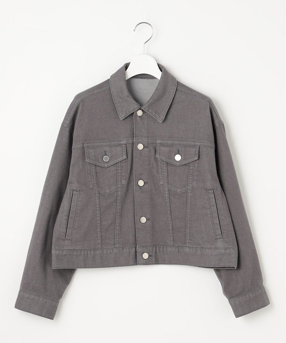 自由区 【洗える】ウスカルデニム襟付き ジャケット 