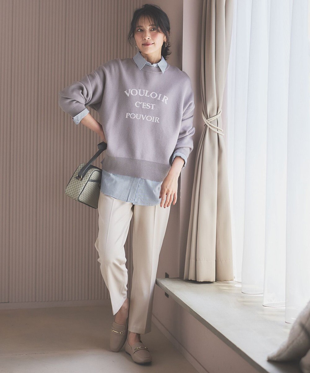 ANY 【ウエストゴム/リントラク加工/裏起毛/ストレッチ】シークレットウォーム　テーパードパンツ 