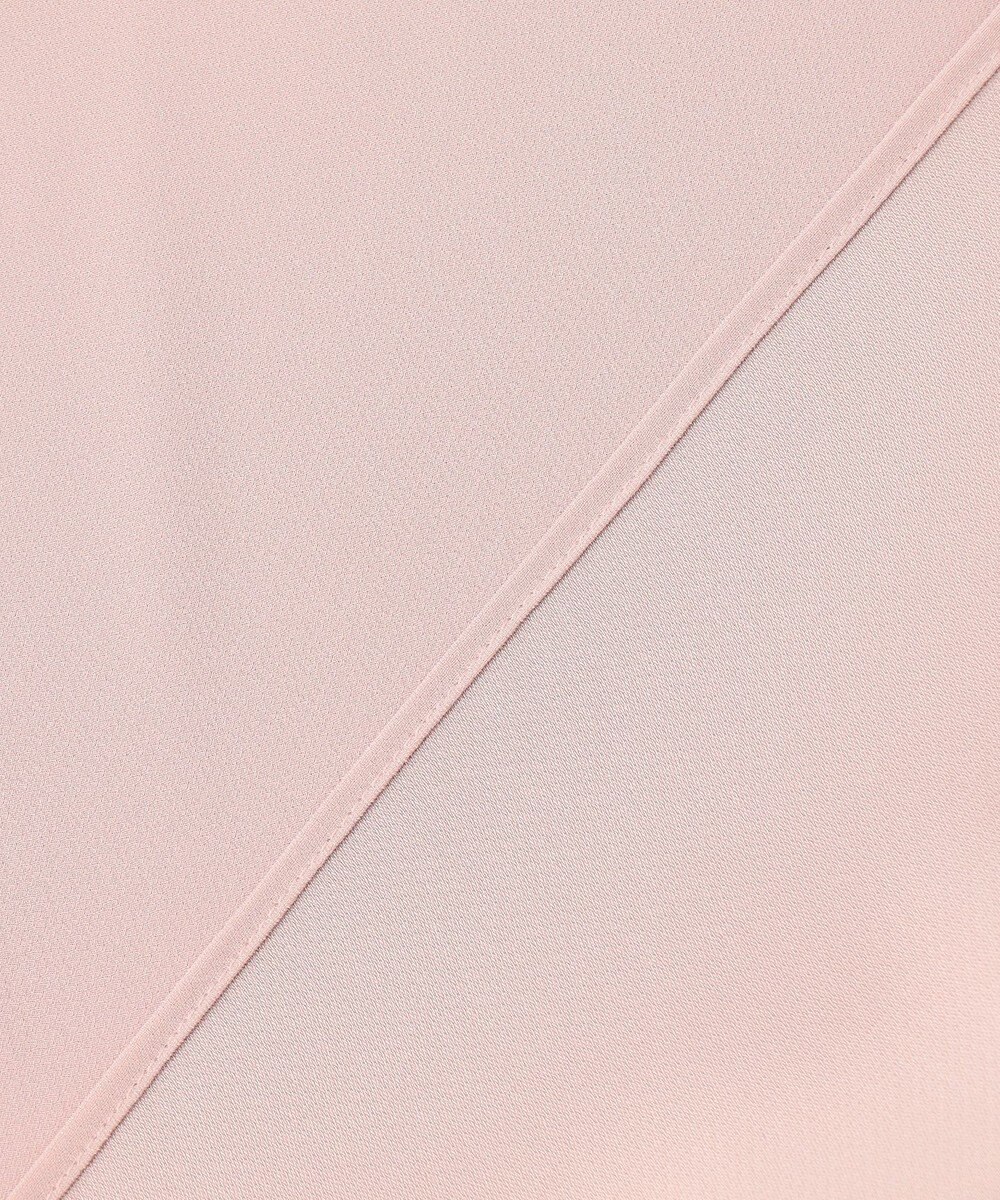 ICB L 【接触冷感・UVケア・速乾・洗える】BackSatinAmunzen 5分袖Vネックボウタイブラウス 